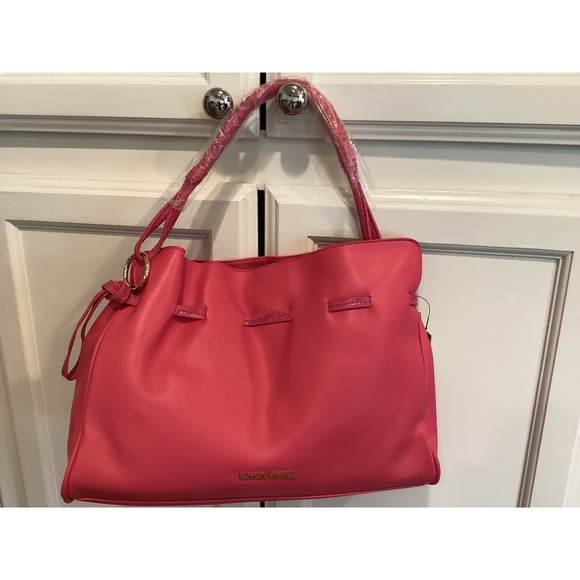 Badgley Mischka Satchel Shoulder Bag Convertible Tote Hot Pink MSRP $149 - Picture 3 of 8